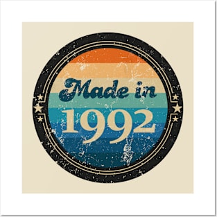 Retro Vintage Made In 1992 Posters and Art